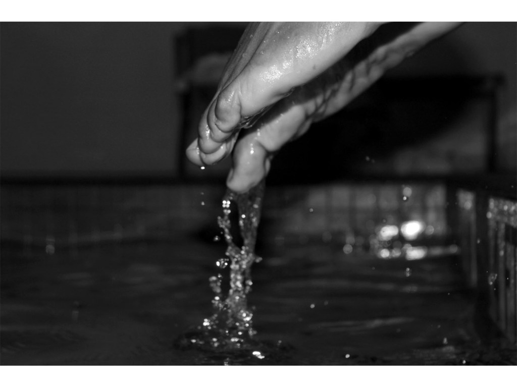 i wanted to capture what happen before one enter the pool, then twisted it with creating leave the pool